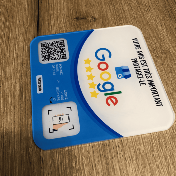 Plaque NFC avis GOOGLE de 12cm x 12cm – Image 2