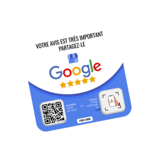 Plaque NFC avis GOOGLE de 12cm x 12cm