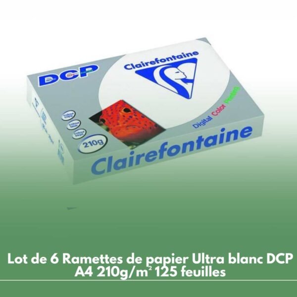 Lot de 6 Ramettes de papier Ultra blanc DCP A4 210g/m² 125 feuilles