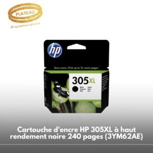 Cartouche d'encre HP 305XL à haut rendement noire 240 pages (3YM62AE)