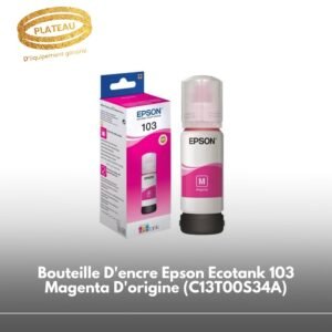 Bouteille D'encre Epson Ecotank 103 Magenta D'origine (C13T00S34A)