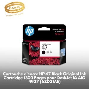 Cartouche d'encre HP 47 Black Original Ink Cartridge 1300 Pages pour DeskJet IA AIO 4927 (6ZD21AE)