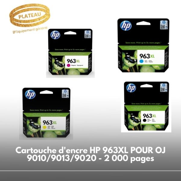 Cartouche d'encre HP 963XL POUR OJ 9010/9013/9020 - 2 000 pages