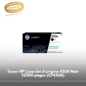 Toner HP LaserJet d'origine 655A Noir 12500 pages (CF450A)