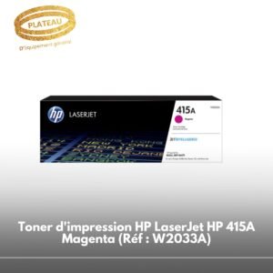 Toner d'impression HP LaserJet HP 415A Magenta (Réf : W2033A)