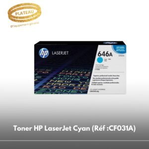 Toner HP LaserJet Cyan (Réf :CF031A)