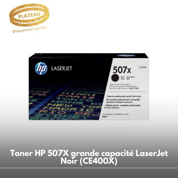 Toner HP 507X grande capacité LaserJet Noir (CE400X)