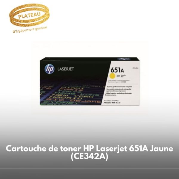 Cartouche de toner HP Laserjet 651A Jaune (CE342A)