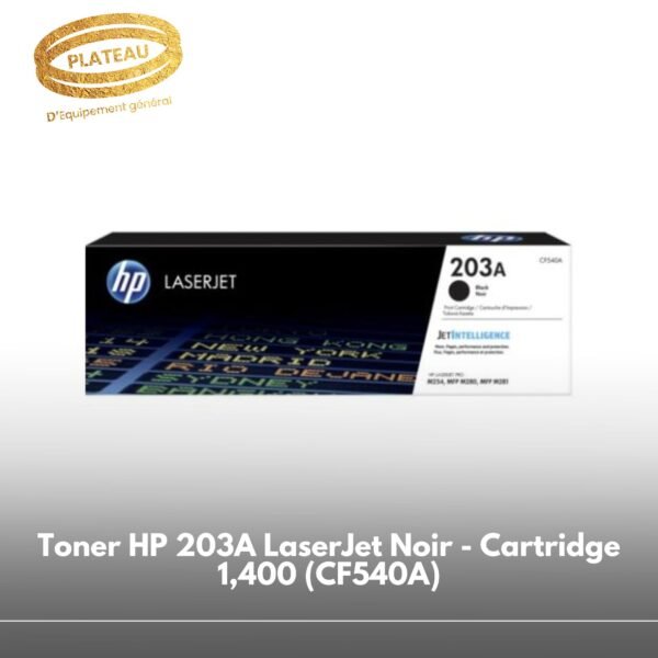Toner HP 203A LaserJet Noir - Cartridge 1,400 (CF540A)