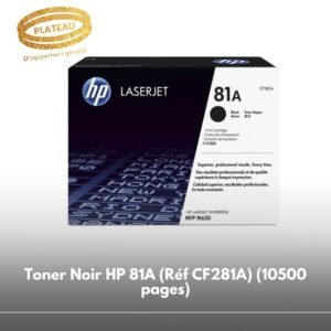 Toner Noir HP 81A (Réf CF281A) (10500 pages)