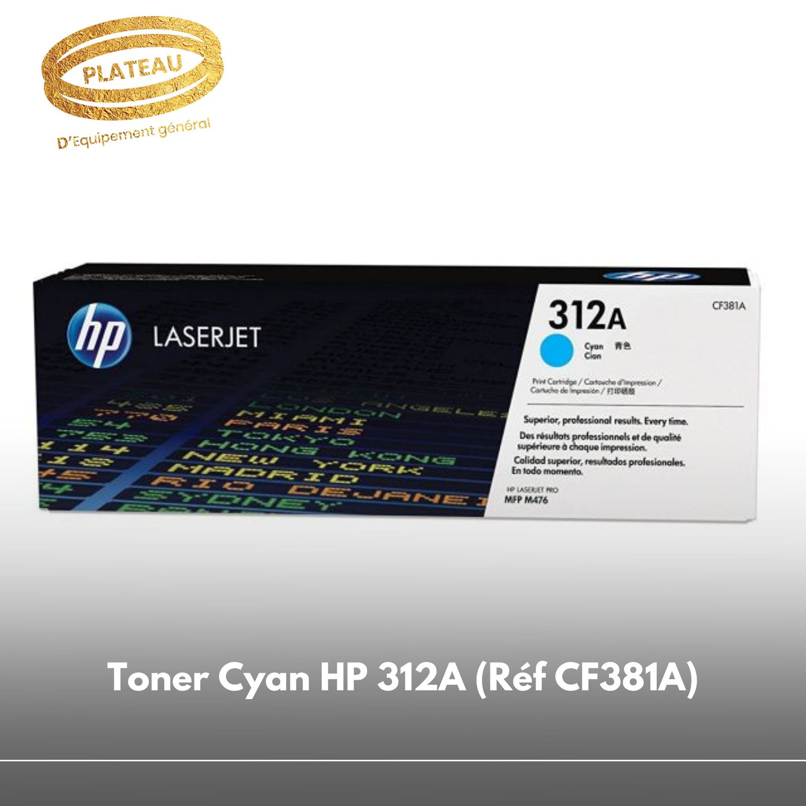 Toner Cyan HP 312A (Réf CF381A)