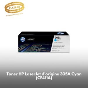 Toner HP LaserJet d'origine 305A Cyan (CE411A)