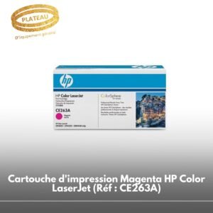 Cartouche d'impression Magenta HP Color LaserJet (Réf : CE263A)