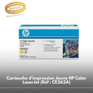 Cartouche d'impression Jaune HP Color LaserJet (Réf : CE262A)