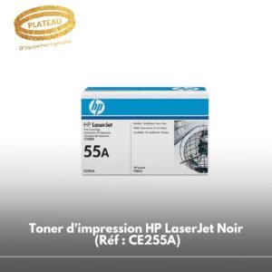 Toner d'impression HP LaserJet Noir (Réf : CE255A)