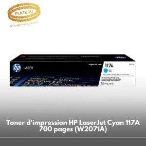Toner d'impression HP LaserJet Cyan 117A 700 pages (W2071A)