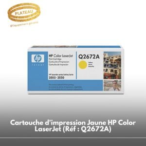 Cartouche d'impression Jaune HP Color LaserJet (Réf : Q2672A)