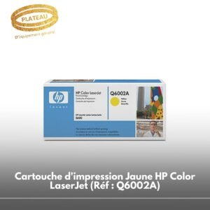 Cartouche d'impression Jaune HP Color LaserJet (Réf : Q6002A)