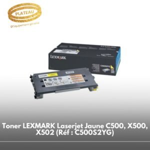Toner LEXMARK Laserjet Jaune C500, X500, X502 (Réf : C500S2YG)