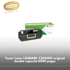 Toner Laser LEXMARK 52D5H00 original double capacité 6000 pages
