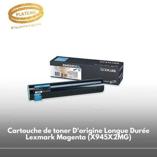 Cartouche de toner D'origine Longue Durée Lexmark Magenta (X945X2MG)