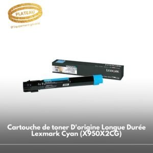 Cartouche de toner D'origine Longue Durée Lexmark Cyan (X950X2CG)