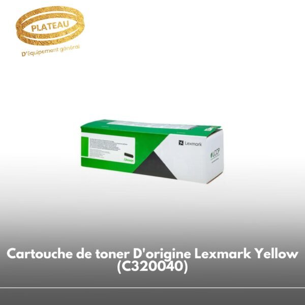 Cartouche de toner D'origine Lexmark Yellow (C320040)