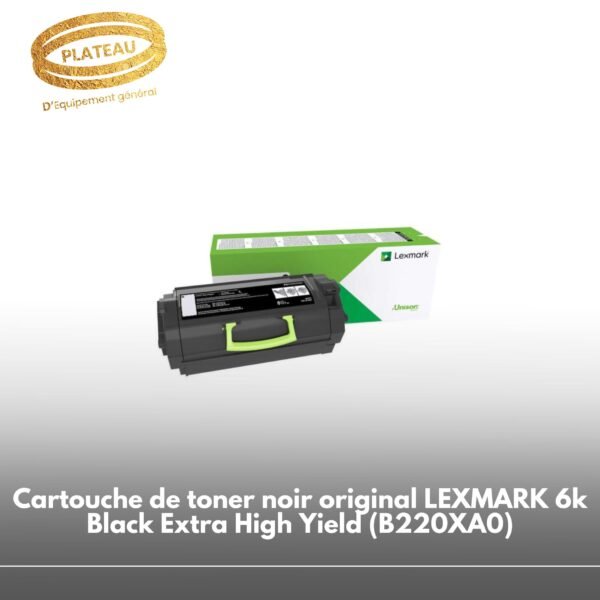 Cartouche de toner noir original LEXMARK 6k Black Extra High Yield (B220XA0)