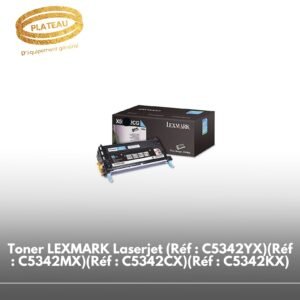 Toner LEXMARK Laserjet (Réf : C5342YX)(Réf : C5342MX)(Réf : C5342CX)(Réf : C5342KX)