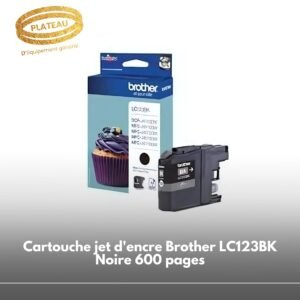 Cartouche jet d'encre Brother LC123BK Noire 600 pages