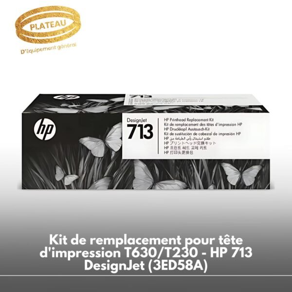 Kit de remplacement pour tête d'impression T630/T230 - HP 713 DesignJet (3ED58A)