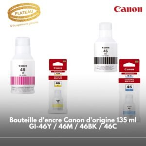 Bouteille d'encre Canon d'origine 135 ml GI-46Y / 46M / 46BK / 46C