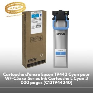 Cartouche d'encre Epson T9442 Cyan pour WF-C5xxx Series Ink Cartouche L Cyan 3 000 pages (C13T944240)