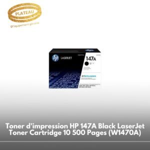 Toner d'impression HP 147A Black LaserJet Toner Cartridge 10 500 Pages (W1470A)