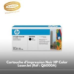 Cartouche d'impression Noir HP Color LaserJet (Réf : Q6000A)