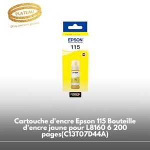 Cartouche d'encre Epson 115 Bouteille d'encre jaune pour L8160 6 200 pages(C13T07D44A)