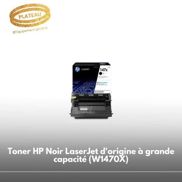 Toner HP Noir LaserJet d'origine à grande capacité (W1470X)