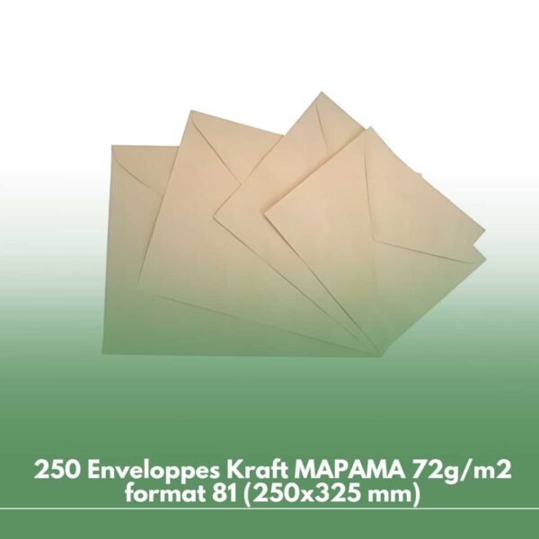 250 Enveloppes Kraft MAPAMA 72g/m2 format 81 (250x325 mm)