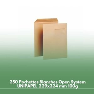 500 Pochettes autodex Kraft vergé Unipapel (176x250) mm 90g