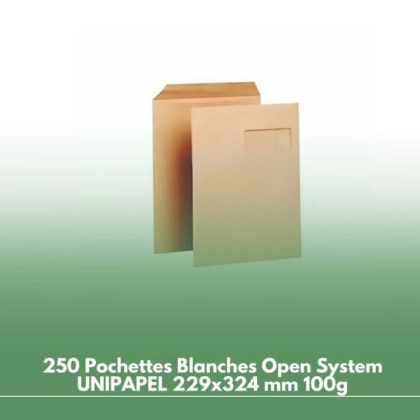 500 Pochettes autodex Kraft vergé Unipapel (176x250) mm 90g