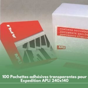100 Pochettes adhésives transparentes pour Expedition APLI 240x140