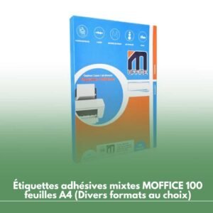 Étiquettes adhésives mixtes MOFFICE 100 feuilles A4 (Divers formats au choix)