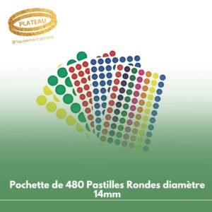 Pochette de 480 Pastilles Rondes diamètre 14mm
