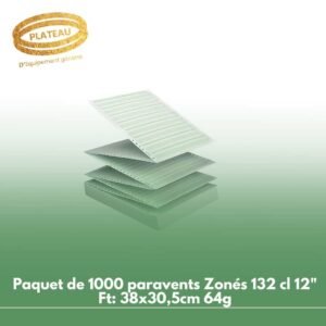 Paquet de 1000 paravents Zonés 132 cl 12" Ft: 38x30,5cm 64g