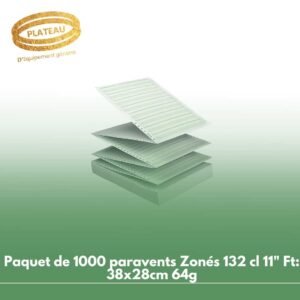 Paquet de 1000 paravents Zonés 132 cl 11" Ft: 38x28cm 64g