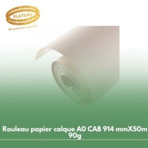 Rouleau papier calque A0 CAB 914 mmX50m 90g