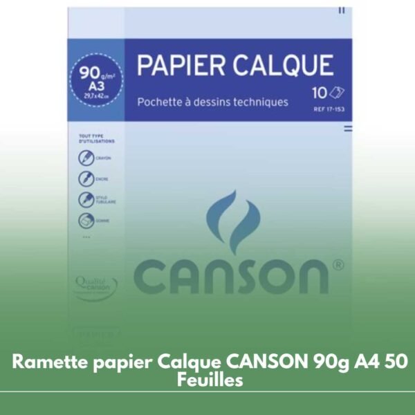 Ramette papier Calque CANSON 90g A4 50 Feuilles