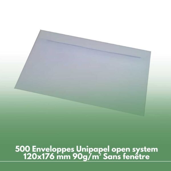 500 Enveloppes open system 120x176 mm 90g/m² Sans fenêtre