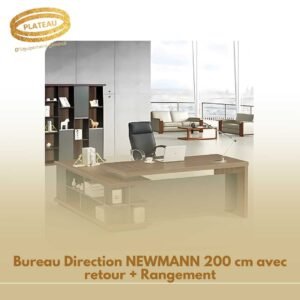Bureau Direction NEWMANN 200 cm avec retour + Rangement