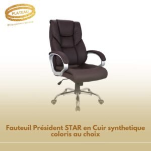 Fauteuil Président STAR en Cuir synthetique coloris au choix